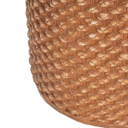 Evier Outdoor Patio Round MGO Side Table, Brown