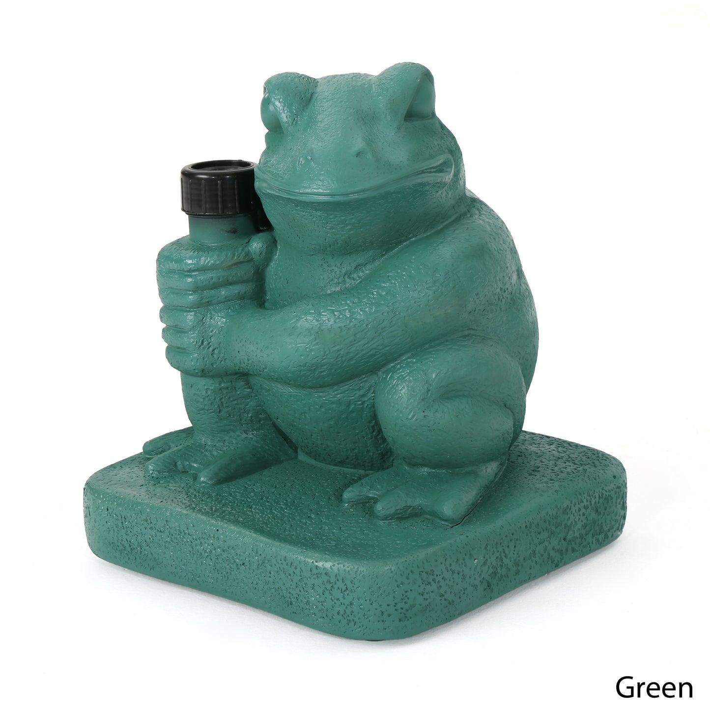 frog patio umbrella stand Zues Outdoor 55lbs Green Frog Umbrella Base – GDFStudio