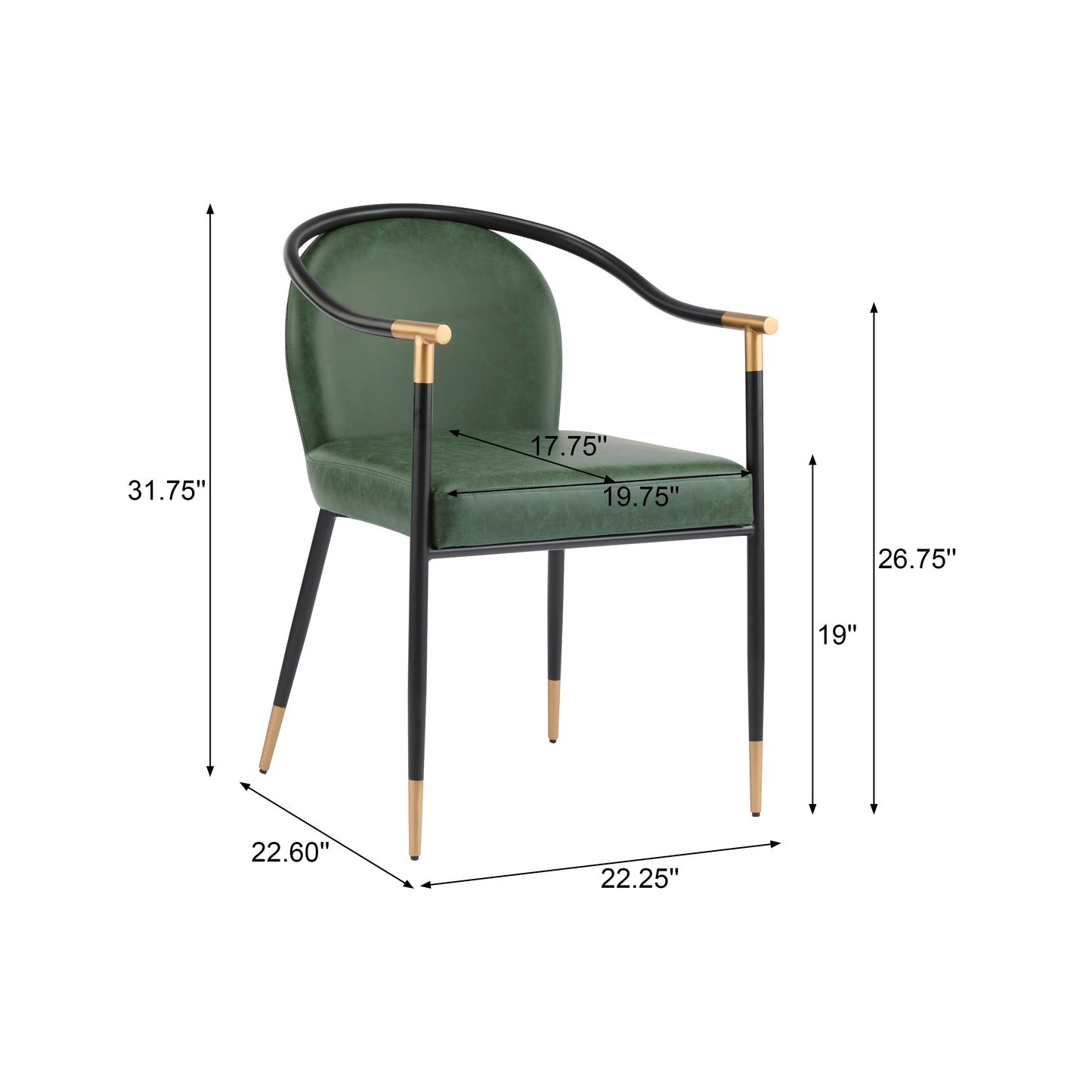 Auvia Modern Upholstered Cushioned Dining Chair