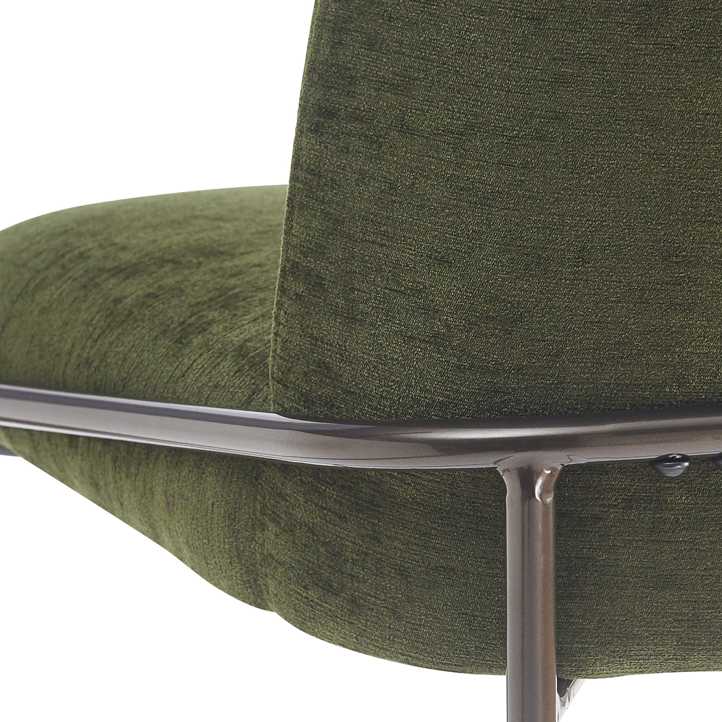 Galence Indoor Metal Upholstered Barstool, Antique Bronze Finish Frame, Set of 2