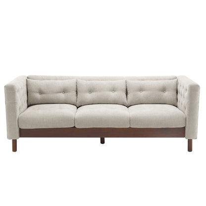 Noirae Upholstered Sofa Modern 3-seater Sofa Couch with Tufted