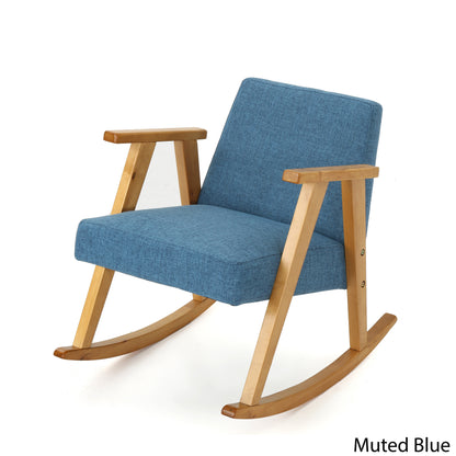 Nero Mid Century Modern Fabric Rocking Chair