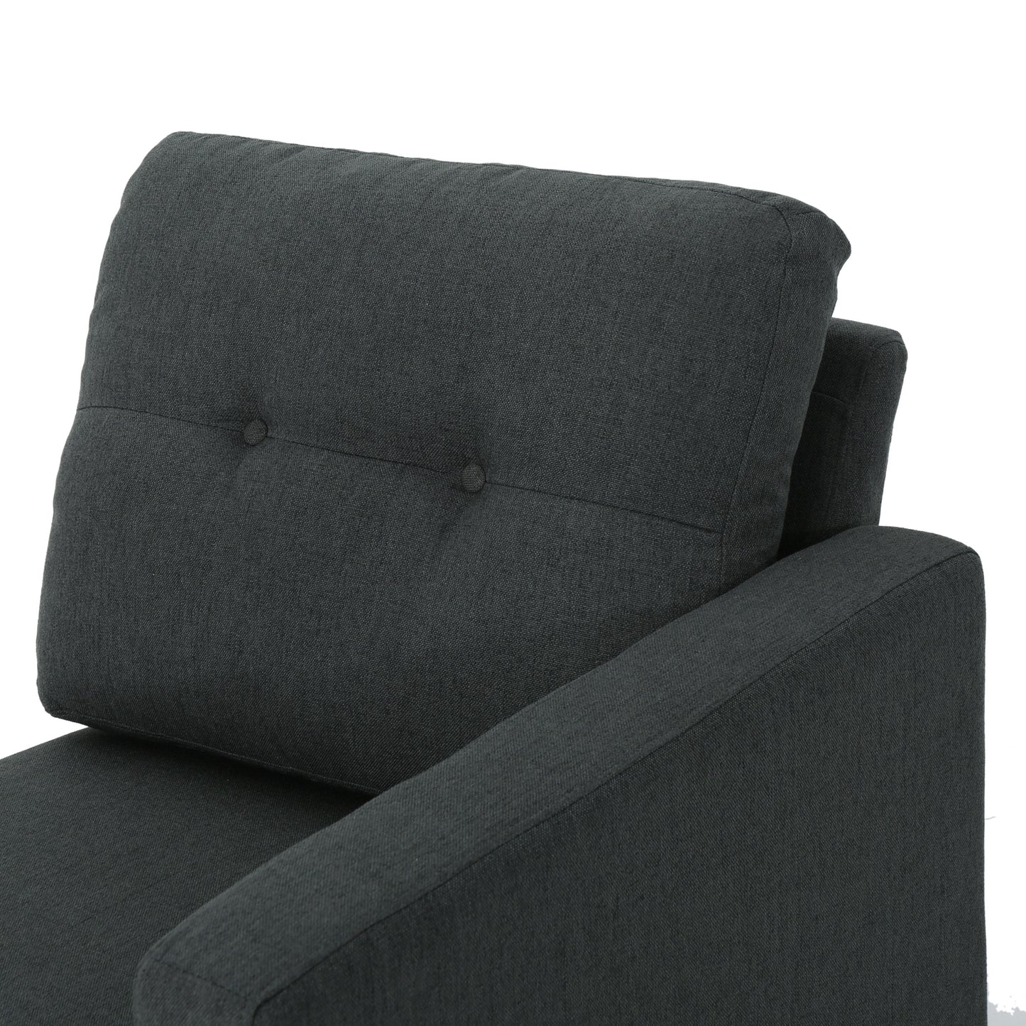 Niya Mid Century Modern 5 Piece Fabric Sectional Sofa