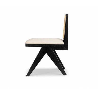 Chandian Dining Room Chairs, Cane Upholstered Kitchen Chairs Side Chairs With Cushion,Set of 2