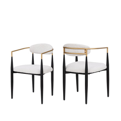 Camas Zephyr Indoor Fabric Dining Chair Set of 2