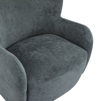 Zoe Fabric Wingback Accent Chairs Single Sofa