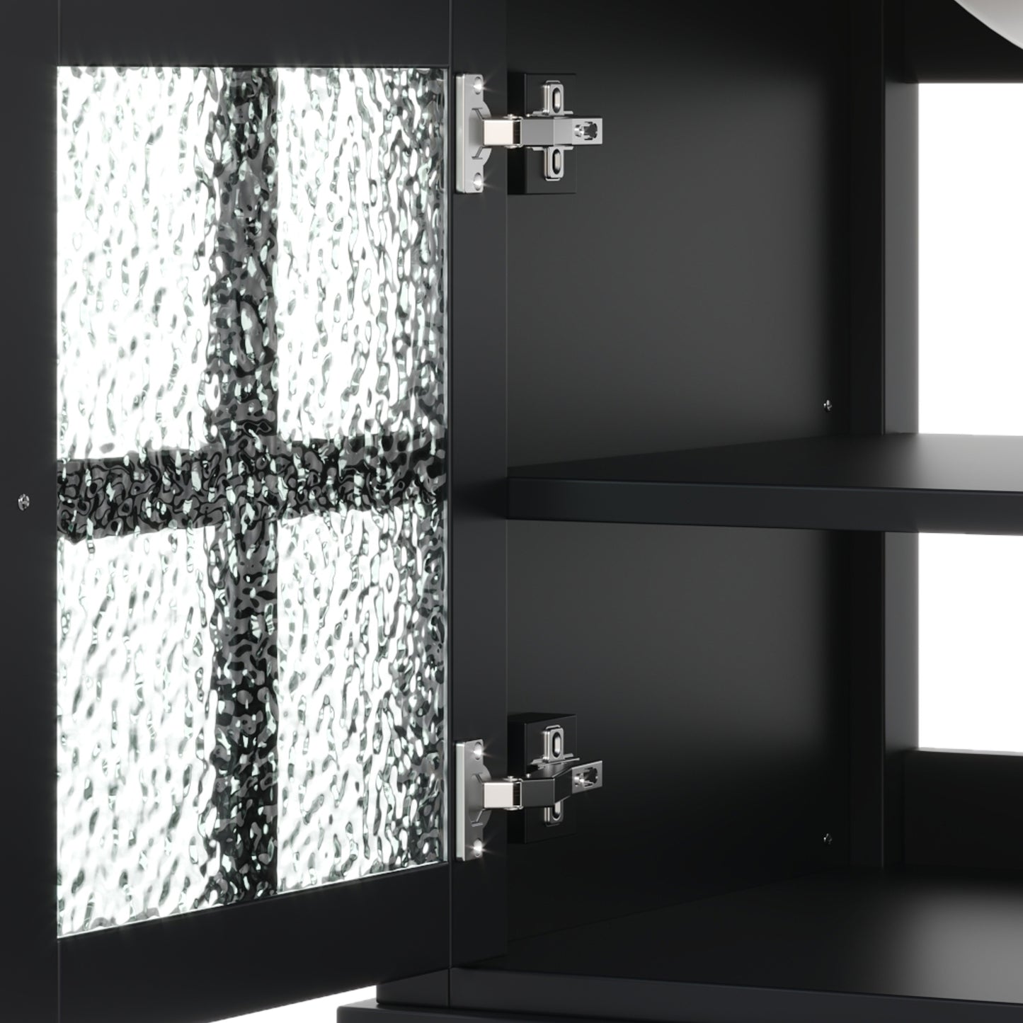 Faelan Bathroom Vanity with Ceramic Sink with Adjustable Shelf and open shelf