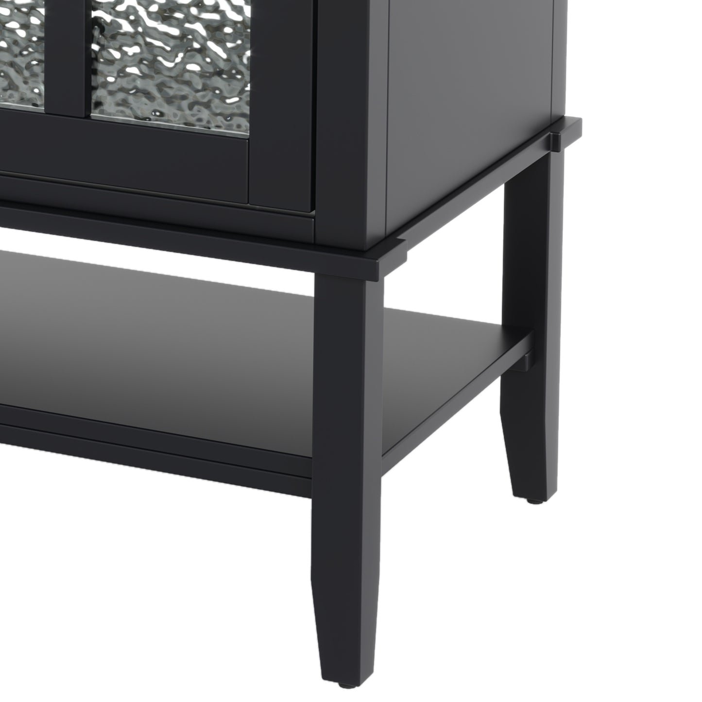 Faelan Bathroom Vanity with Ceramic Sink with Adjustable Shelf and open shelf