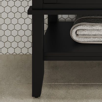 Faelan Bathroom Vanity with Ceramic Sink with Adjustable Shelf and open shelf