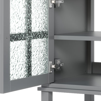 Faelan Bathroom Vanity with Ceramic Sink with Adjustable Shelf and open shelf