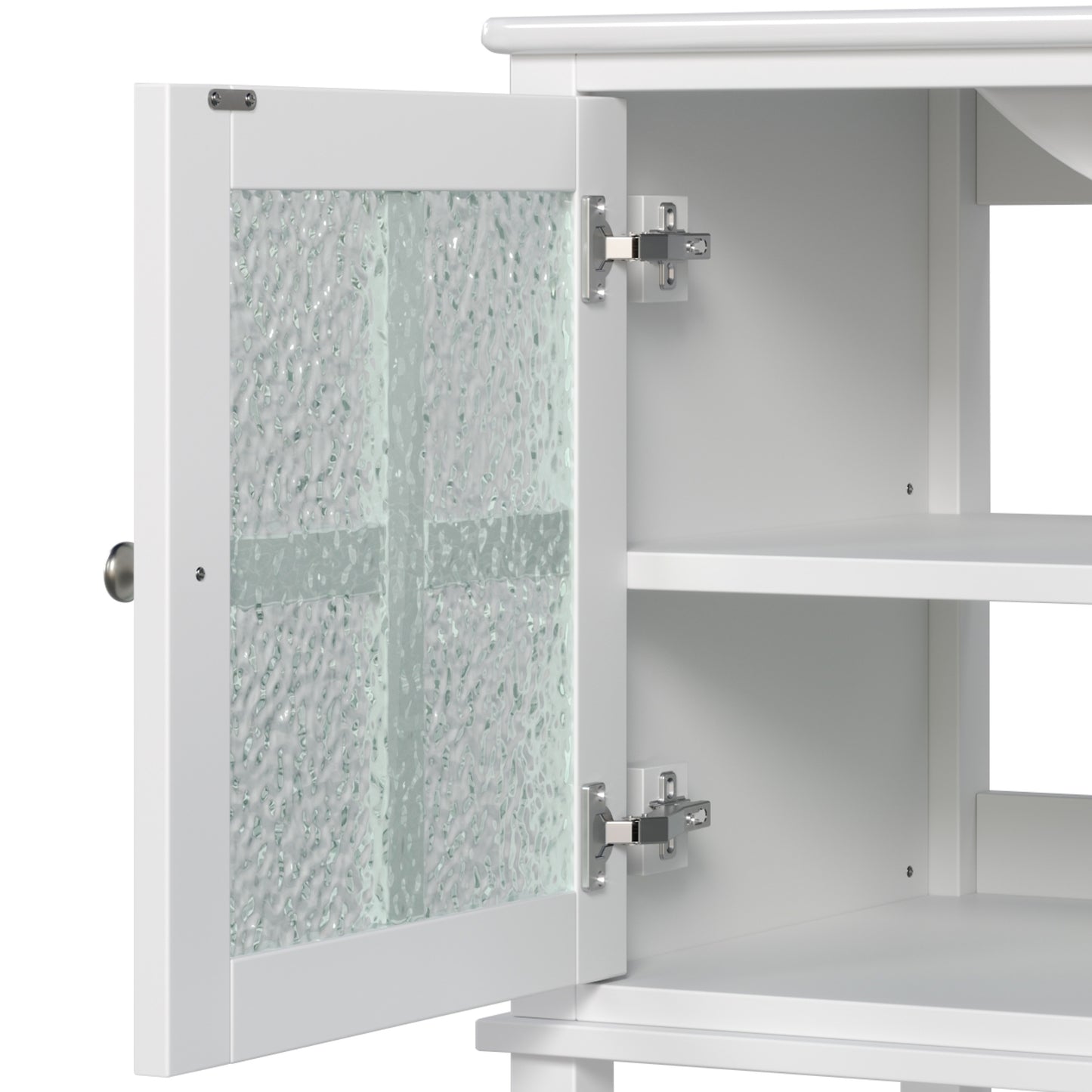 Faelan Bathroom Vanity with Ceramic Sink with Adjustable Shelf and open shelf