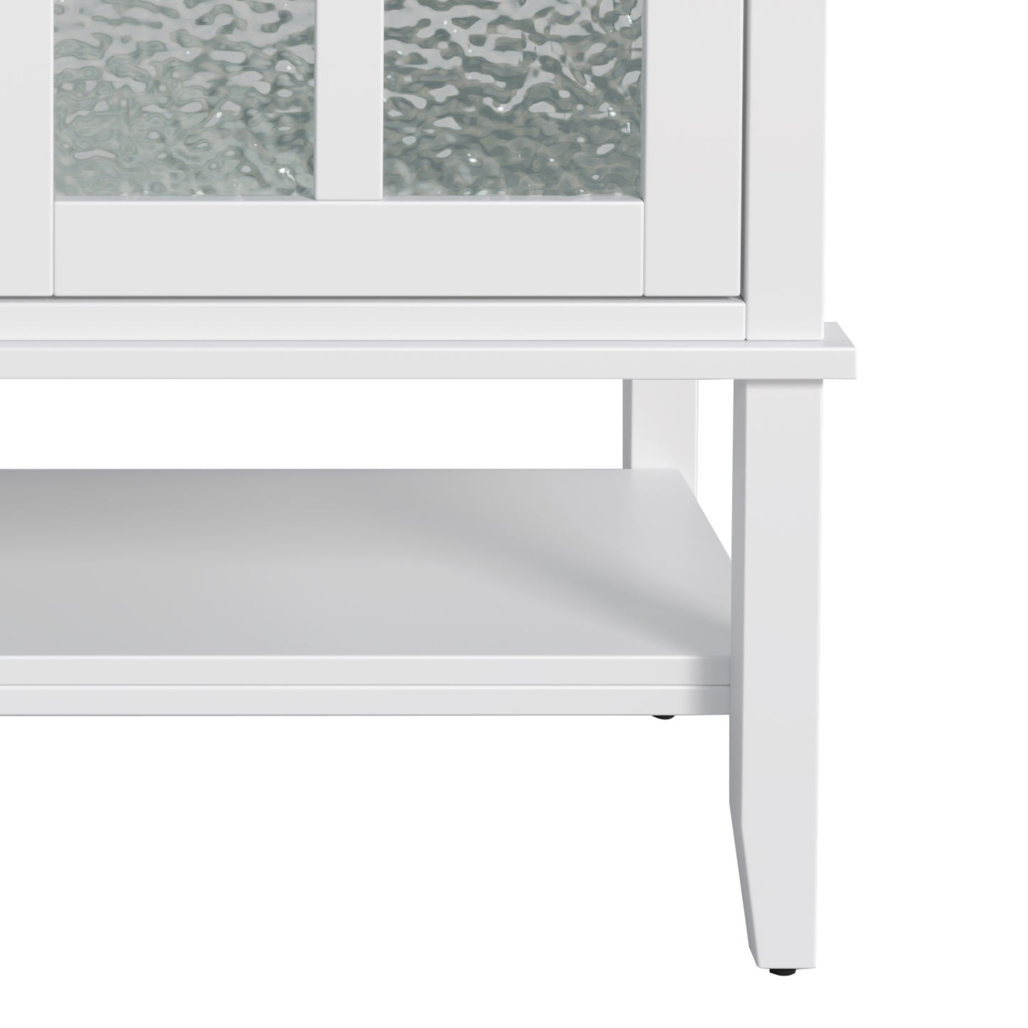 Faelan Bathroom Vanity with Ceramic Sink with Adjustable Shelf and open shelf