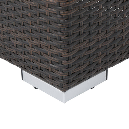 SANTA ROSA All-Weather Resin Wicker Bench: Lightweight & Portable for Outdoor Relaxation