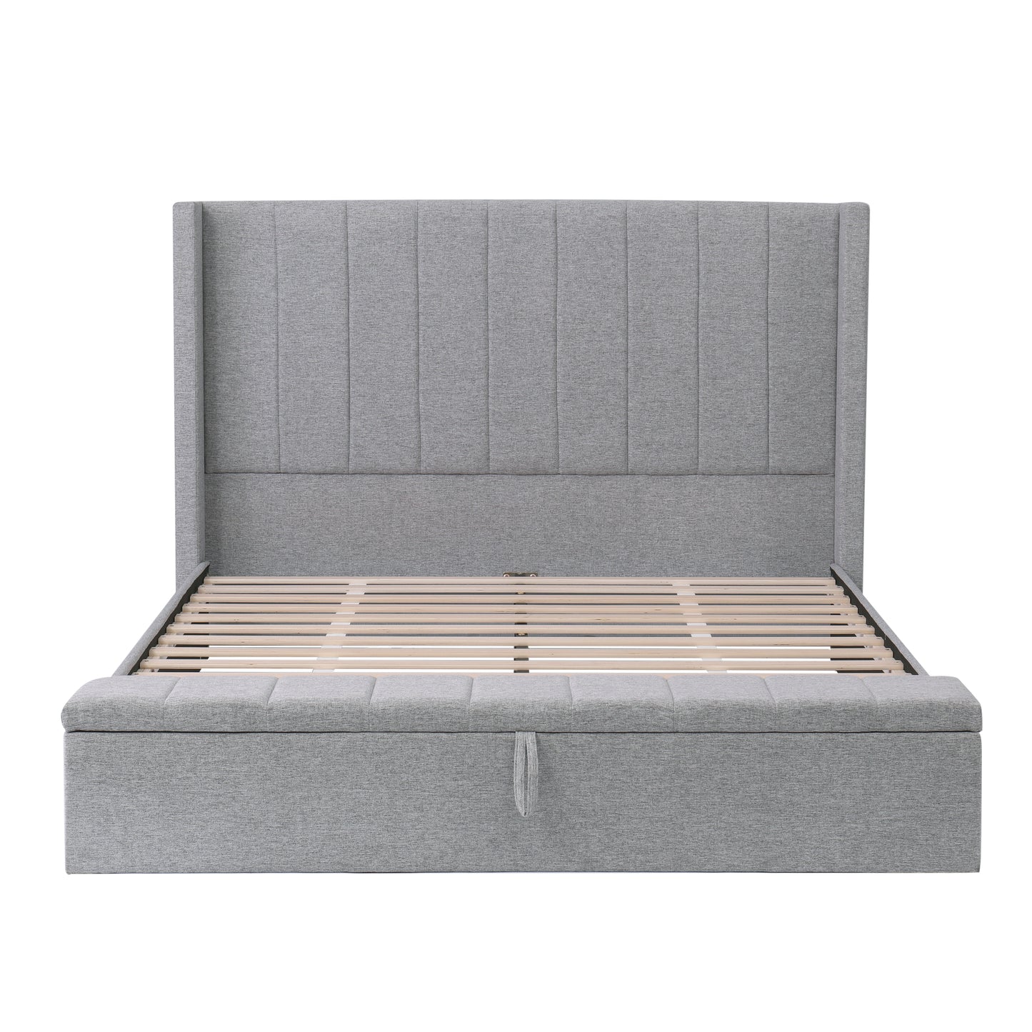 Cassander Queen Size Upholstered Platform Bed with Storage with Headboard