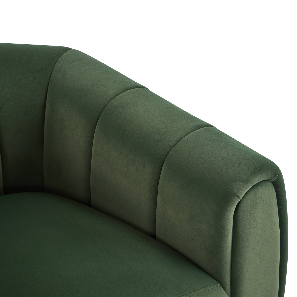 Lithe Monroe Velvet Swivel Club Chair,Armchair with 360-Degree Rotation,Upholstered Barrel Swivel Sofa Chair for Living Room/Bedroom,Tufted Back,Thick Cushion, Iron Base, Olive Green