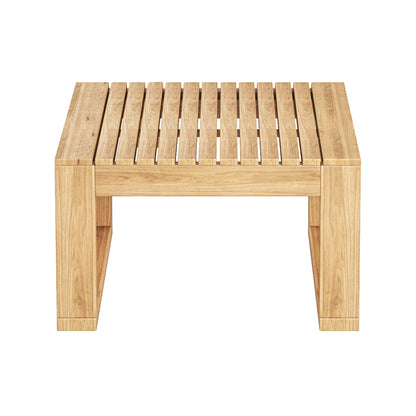 Silas Outdoor 3pcs Acacia Sectional Patio Sofa Set With Coffee Table