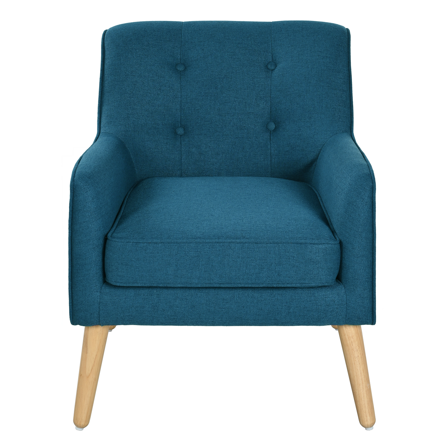 Tapara Mid-Century Modern Armchair - Tufted Fabric Accent Chair.