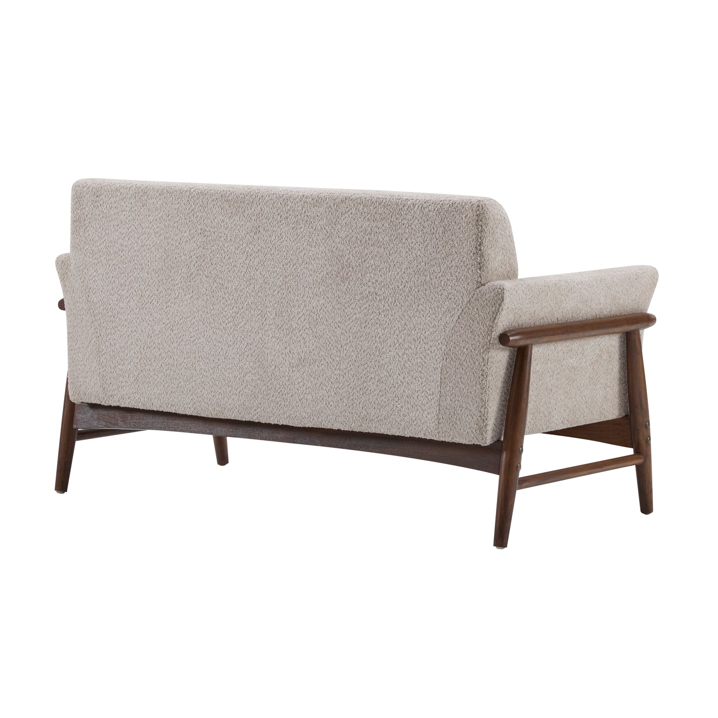 Aeionius Modern Indoor Boucle Loveseat with Flared Arms, Upholstered Fabric Sofa