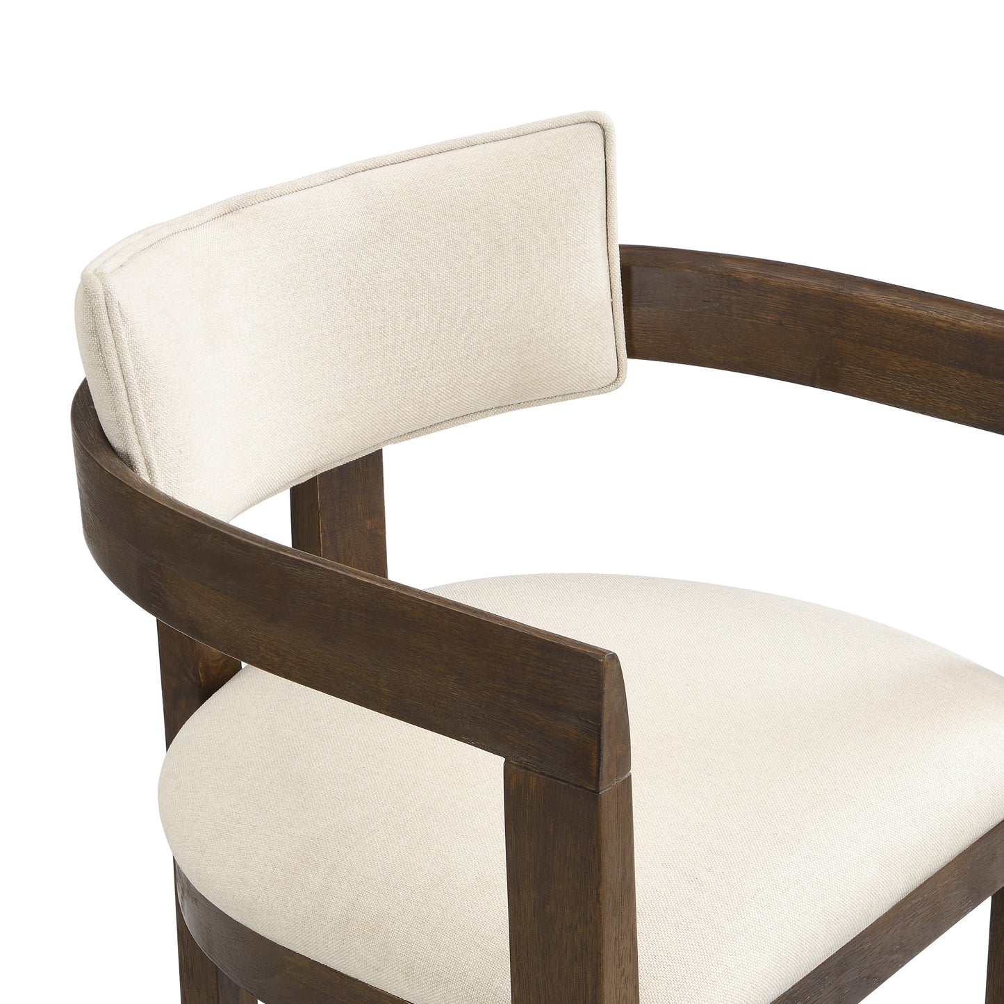 Thorn 30" Wooden Frame and Upholstered barstool with arm and back,Set of 2