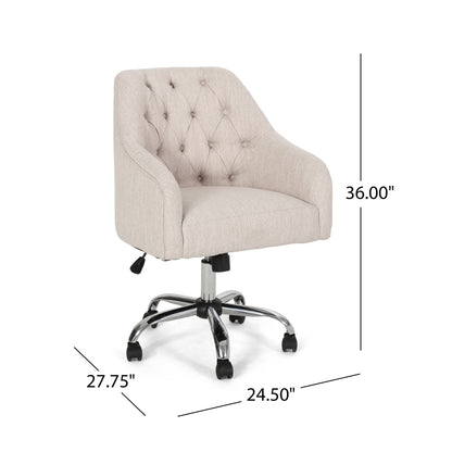 Uriel Tufted Home Office Chair with Swivel Base