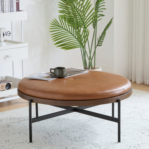 Lyricie Modern Round Ottoman Bench Table