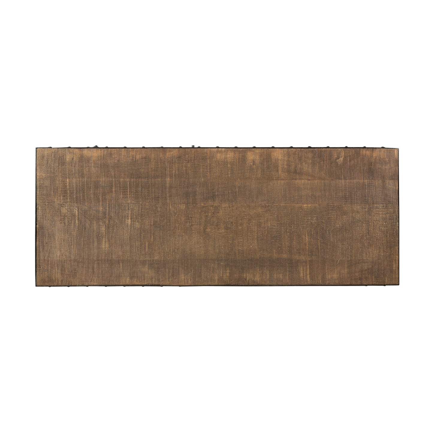 Phoebe Modern Industrial Mango Wood Sideboard, Natural Finish and Black
