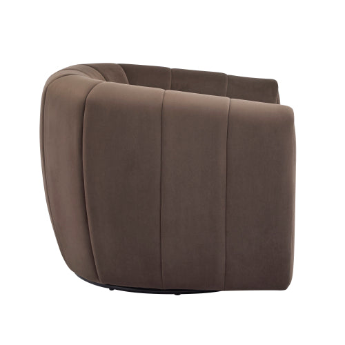 Chenial 360° Swivel Modern Velvet No-Assembly Armchair