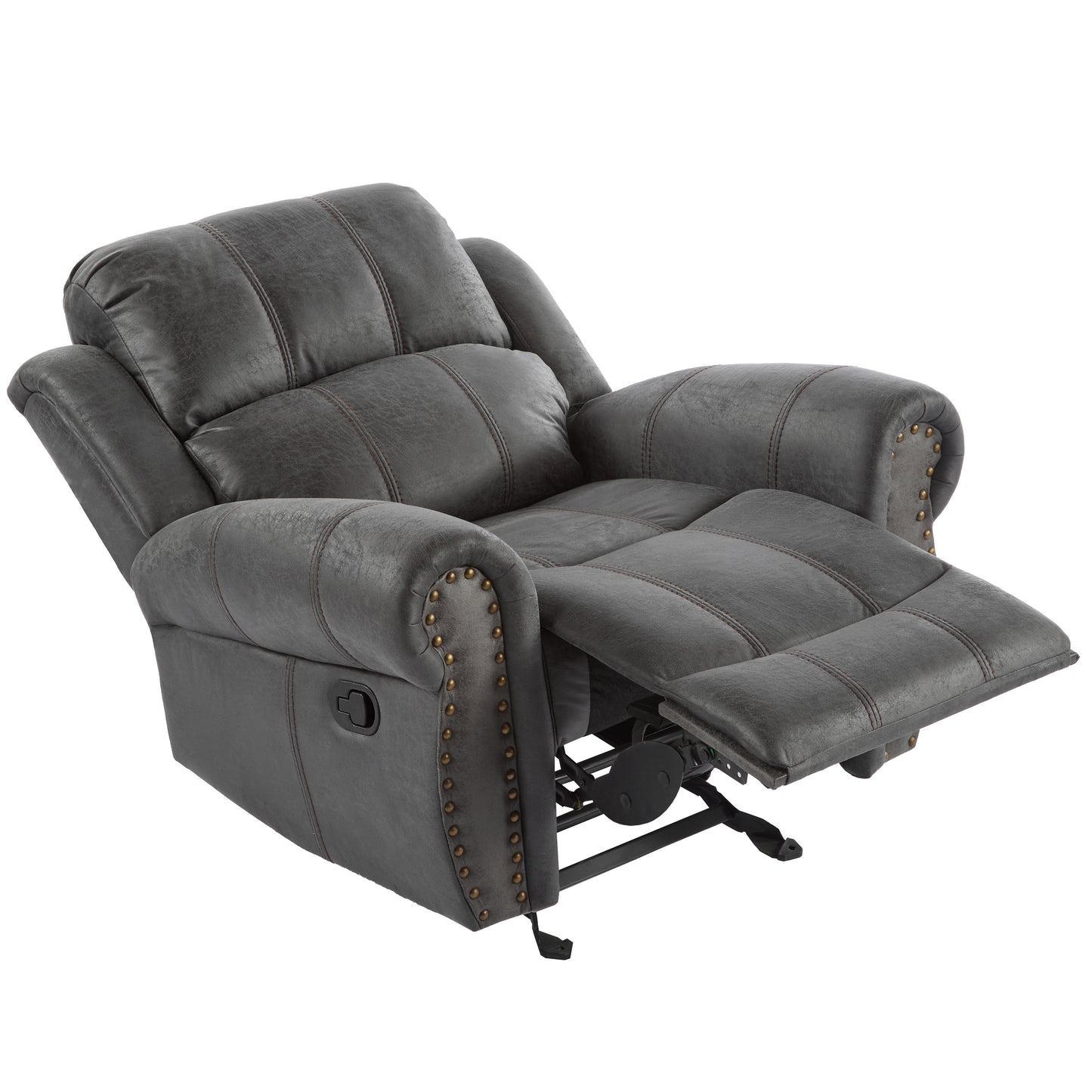 Isellen Suede Manual Glider Standard Recliner