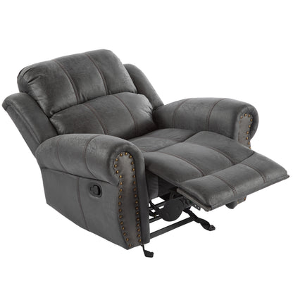 Isellen Suede Manual Glider Standard Recliner