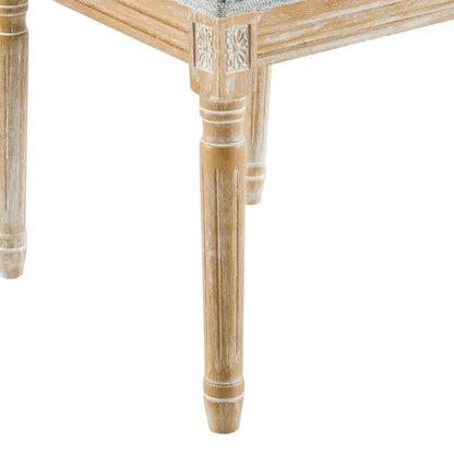 HaChiMi French Country Dining Chairs - Elegant Cane Backrest & Upholstered Seats,Set of 2