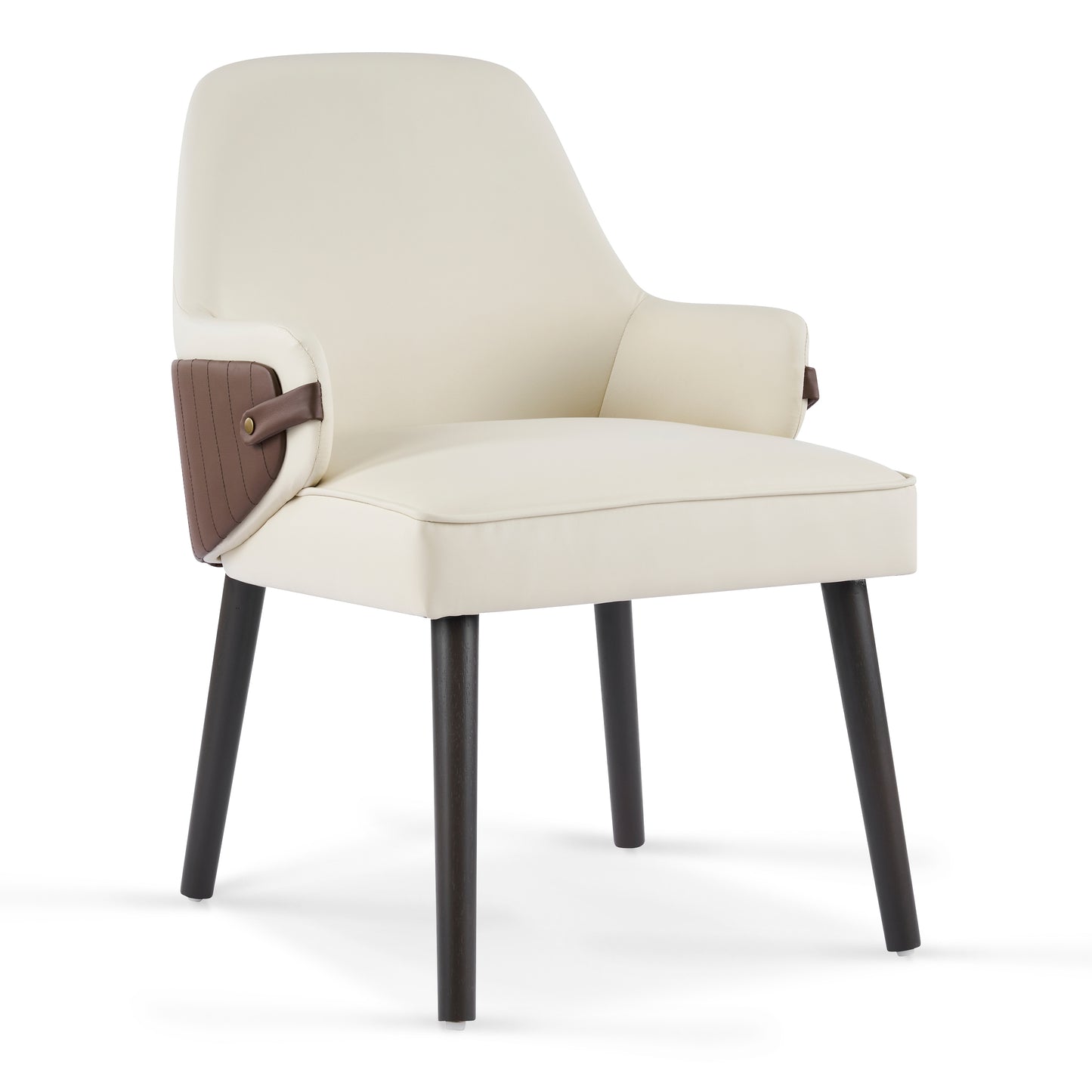 Marlow Indoor Dining Chair Set of 2, Two-Tone Fabric Armchairs with Sturdy Frame, Modern Accent Chairs for Dining Room & Living Area, 300lbs Capacity