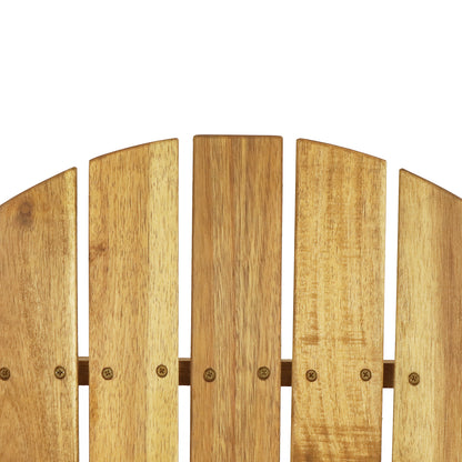 Kandyce Outdoor Acacia Wood Folding Adirondack Chair With Cup Holder