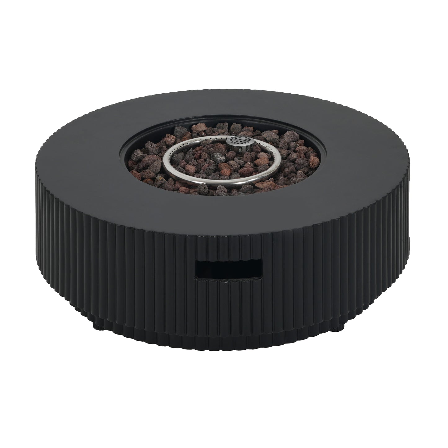 Alarion Outdoor Fire Pit Table Set – 40,000 BTU Propane Fire Pit with Matching Tank Holder