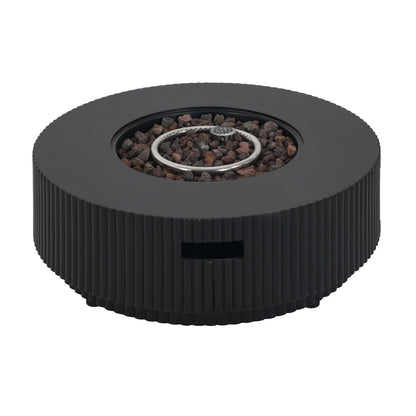 Alarion Outdoor Fire Pit Table Set – 40,000 BTU Propane Fire Pit with Matching Tank Holder