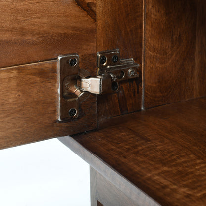 Pergolae Walnut Finish Nightstand with 1 drawer