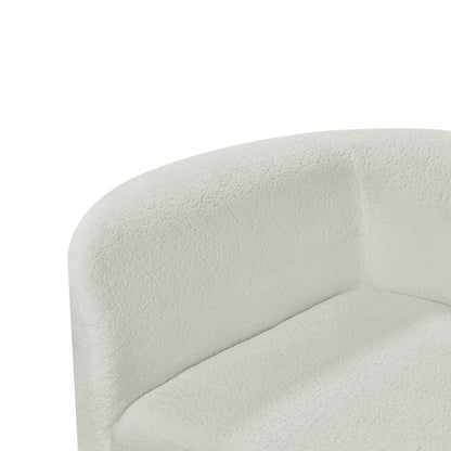 Orellar 116" Modern Curved Sectional Sofa with High-Density Fully Compressed Sponge and Chaise Lounge, Pearl Upholstery