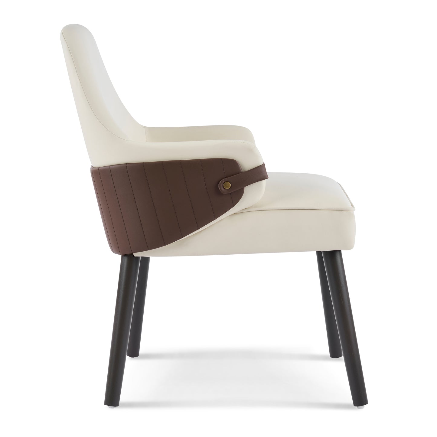 Marlow Indoor Dining Chair Set of 2, Two-Tone Fabric Armchairs with Sturdy Frame, Modern Accent Chairs for Dining Room & Living Area, 300lbs Capacity