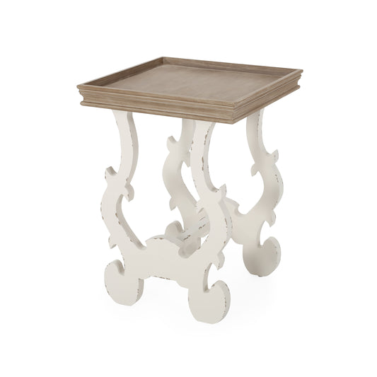 Joplin French Country Accent Table with Square Top