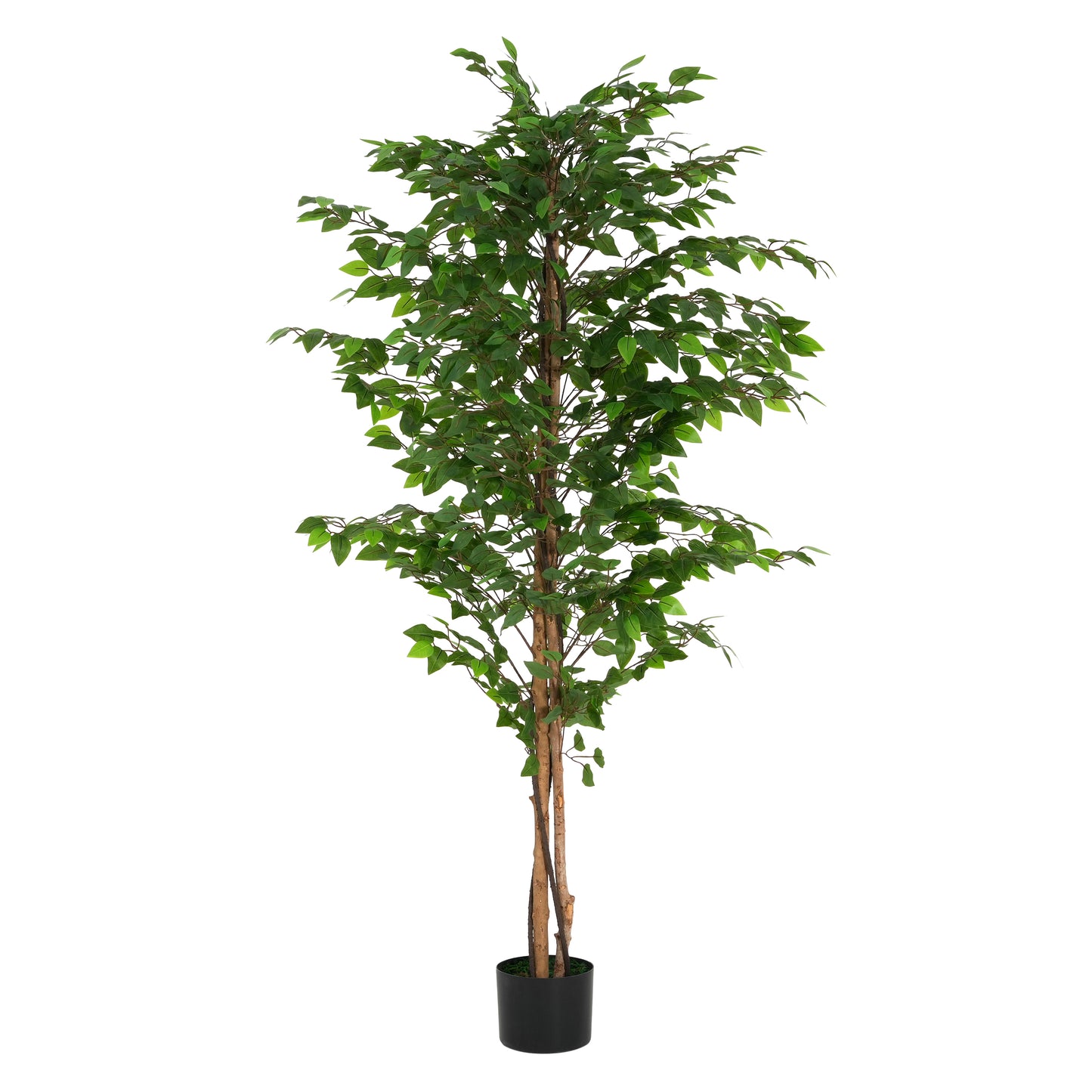 Varian 74" Artificial Ficus Tree with Black Plastic Pot