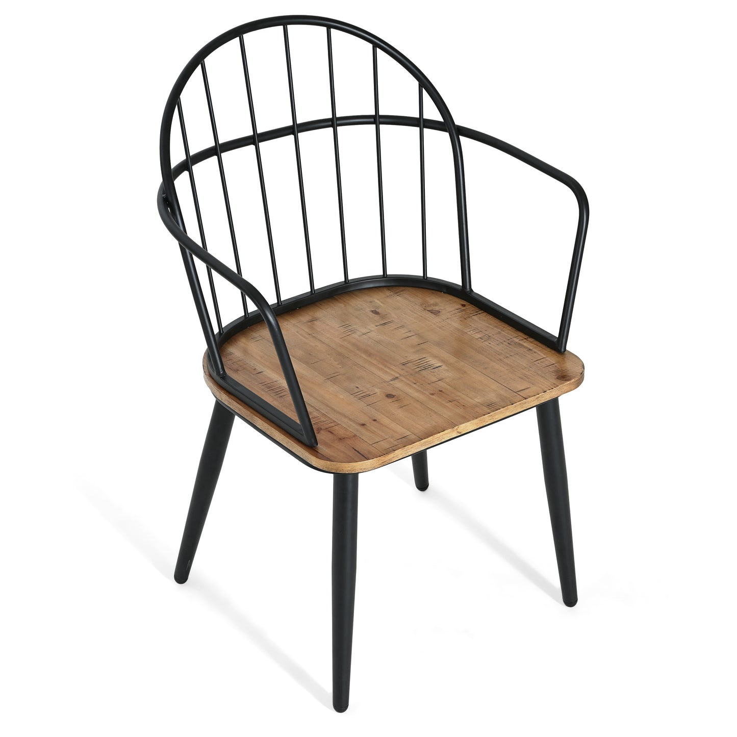Melora Modern Dining Chairs with Metal Legs, Set of 2