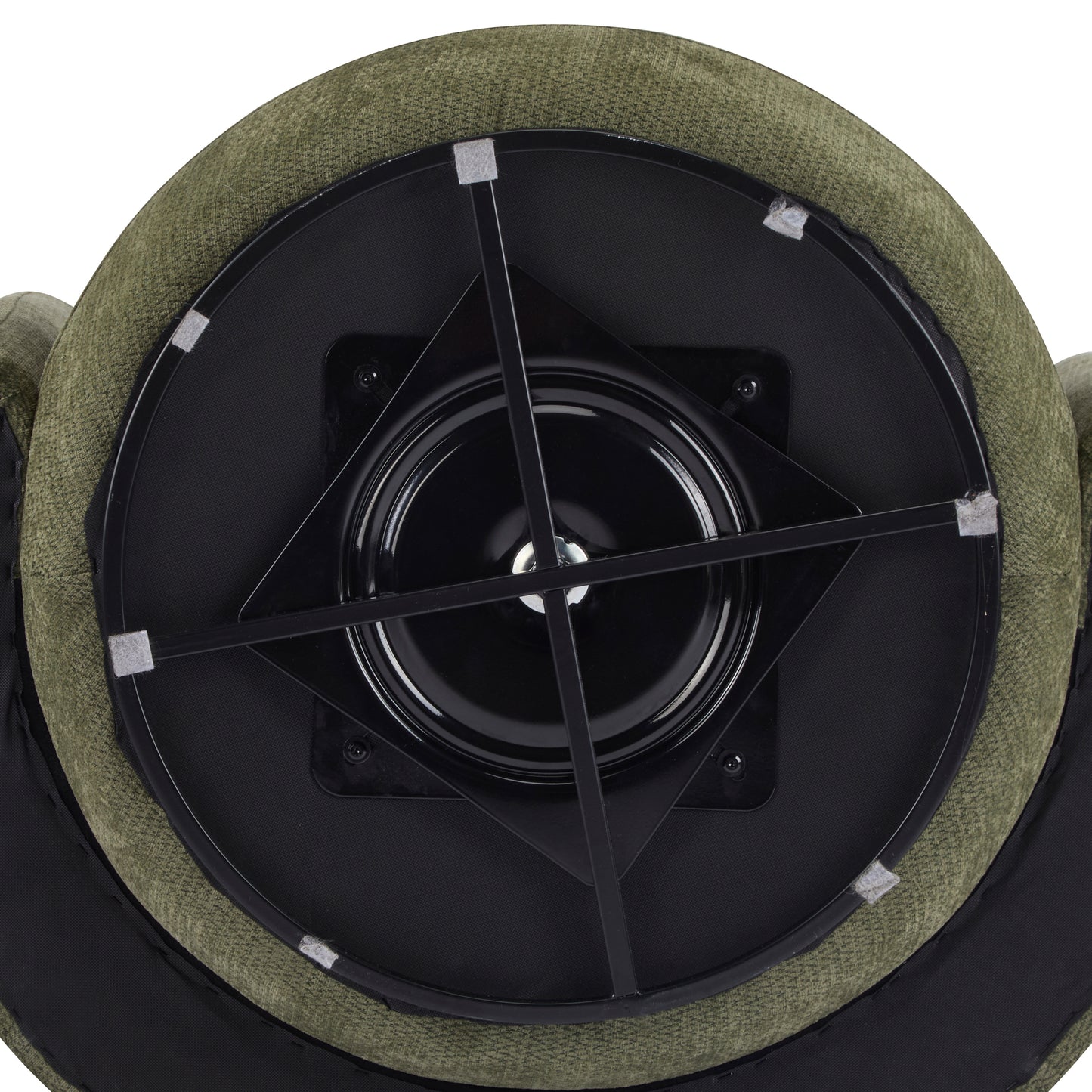 Rhys Swivel Accent Armchair, 360-Degree Rotating Lounge Chair with Sloping Armrests and Lumbar Pillow