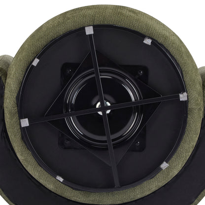 Rhys Swivel Accent Armchair, 360-Degree Rotating Lounge Chair with Sloping Armrests and Lumbar Pillow