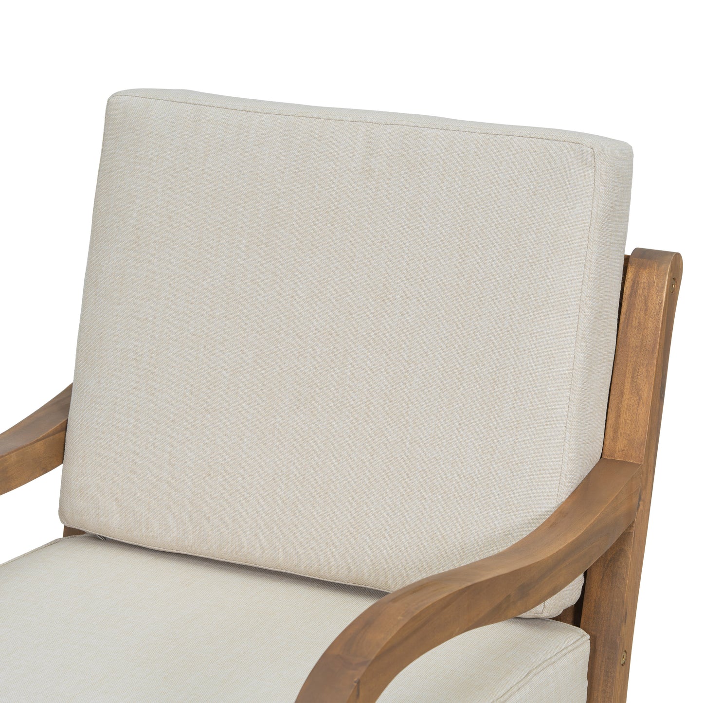 Selyric Acacia Luxe Outdoor Patio Chair with Cushions,Wooden Club Chairs,Set of 2