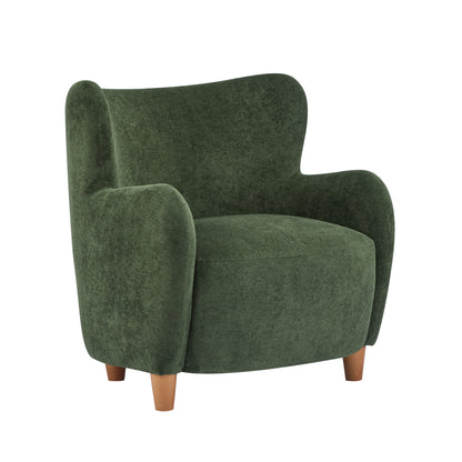 Zoe Fabric Wingback Accent Chairs Single Sofa