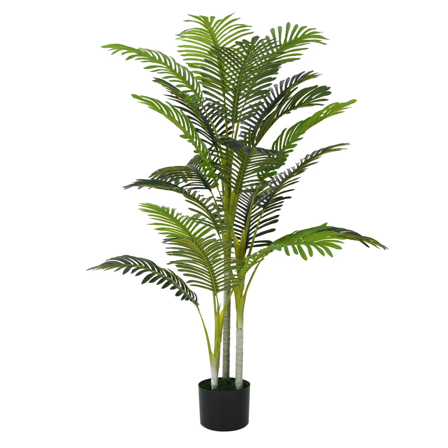 Ambrose 61" Artificial Palm Tree with Black Plastic Pot - 2pcs