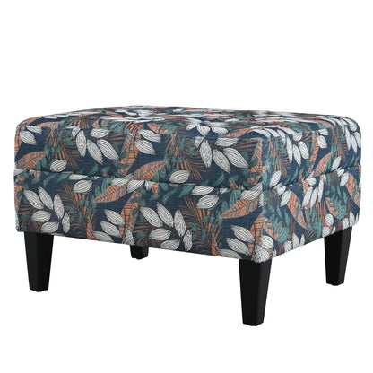 Briseis High-quality Upholstered Ottoman with birch legs, comfortable lounge stool