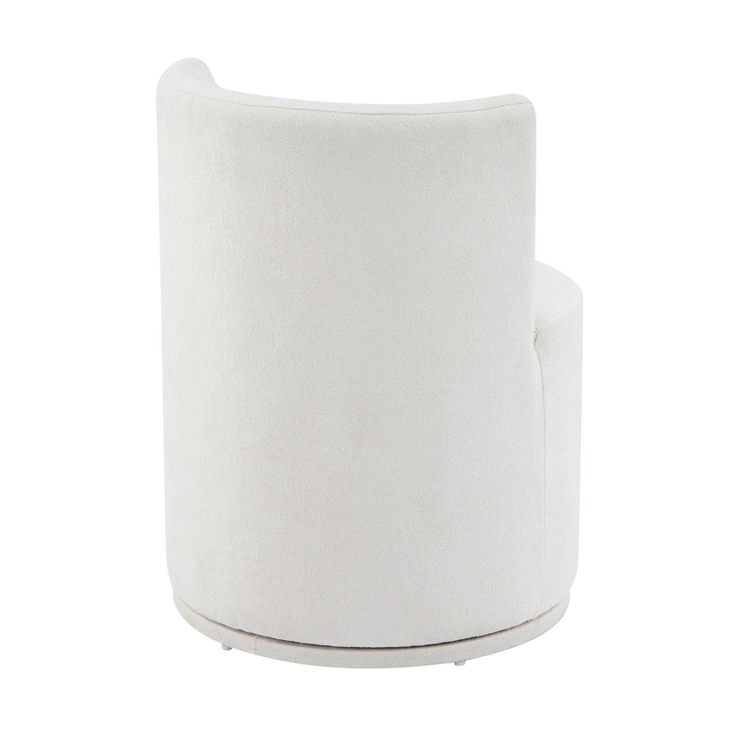 Nebula Modern Swivel Upholstered Side Chair in Beige