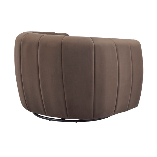 Chenial 360° Swivel Modern Velvet No-Assembly Armchair