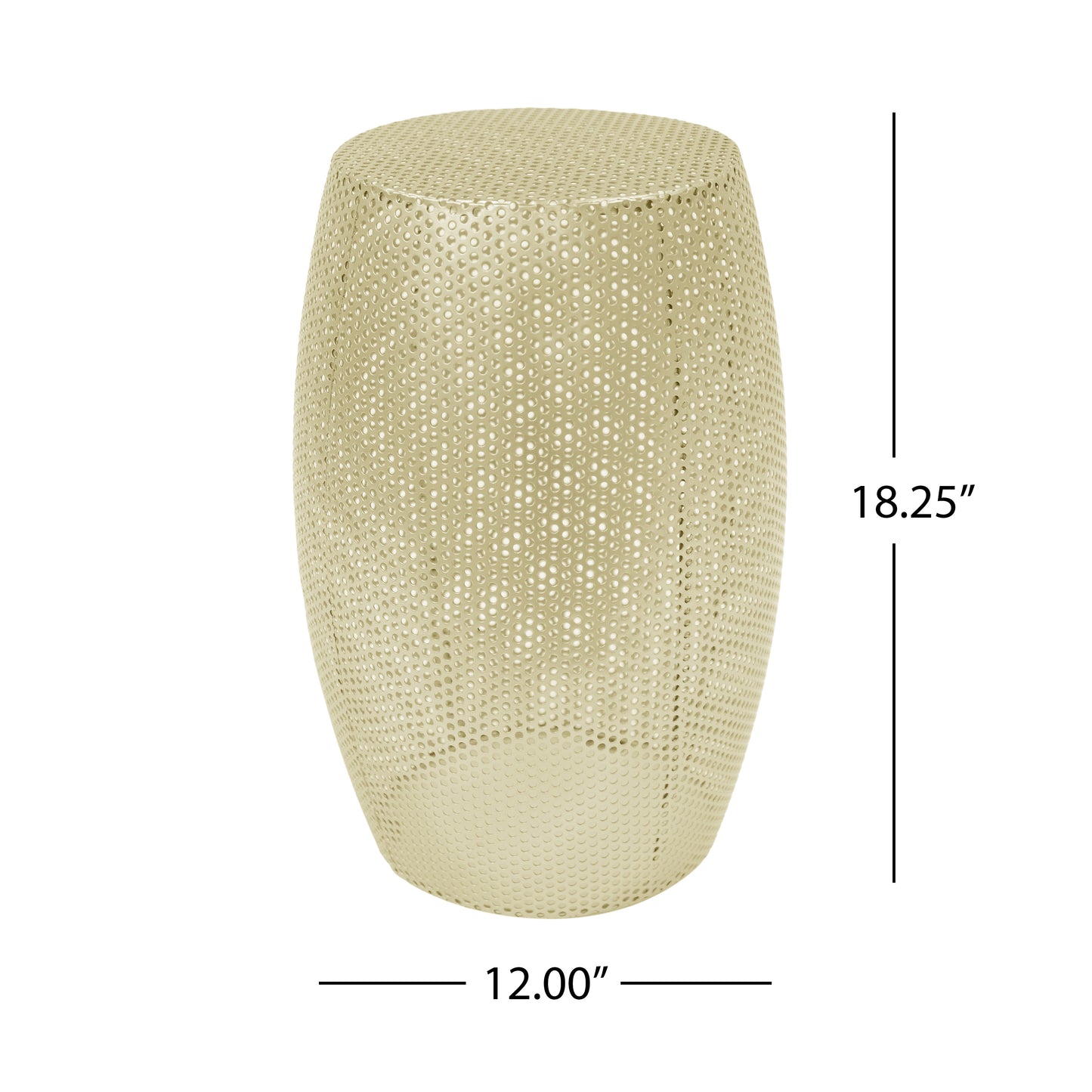 Grandoer Round Metal Hollow Side Table