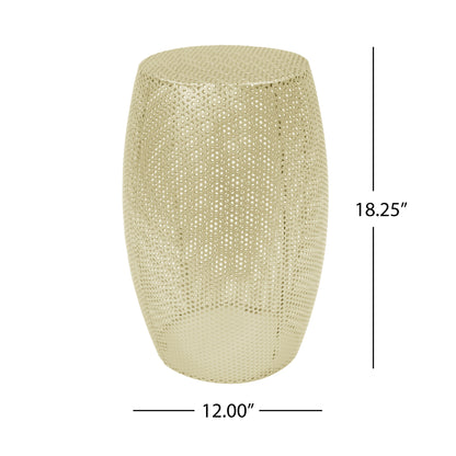 Grandoer Round Metal Hollow Side Table